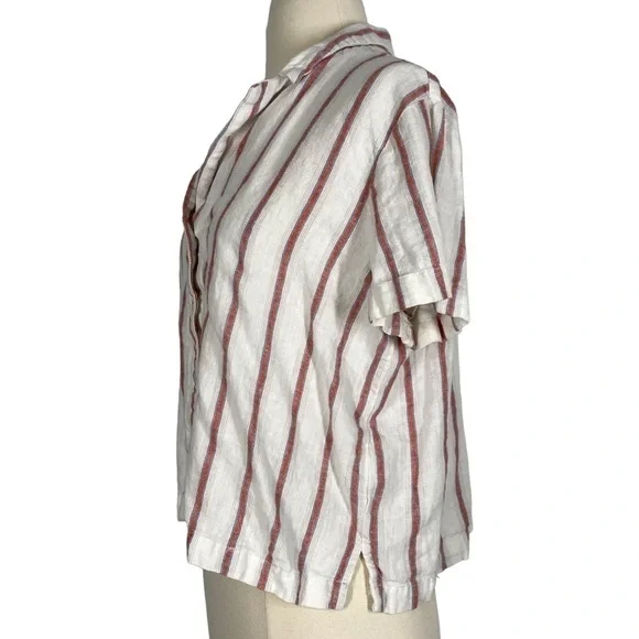 UNIVERSAL THREAD Linen Blend Cropped Collared Shirt - Picture 3 of 6